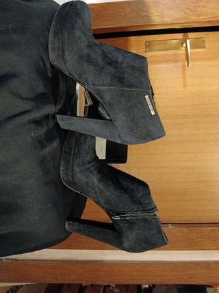 Botines A.Morelli Ante Negro Talla 39 l