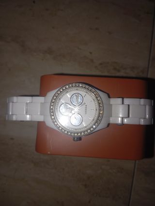 Reloj Fossil Mujer Blanco y Plateado