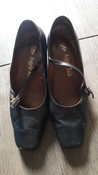Zapatos Flamenco Angela Sala Talla 37 Negros