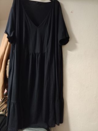 Vestido azul marino de verano manga corta