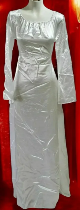 Vestido Fiesta Disfraz Halloween Gris Plata