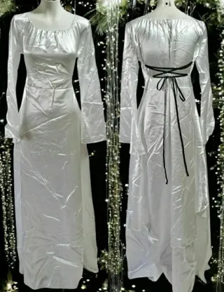 Vestido Fiesta Disfraz Halloween Gris Plata