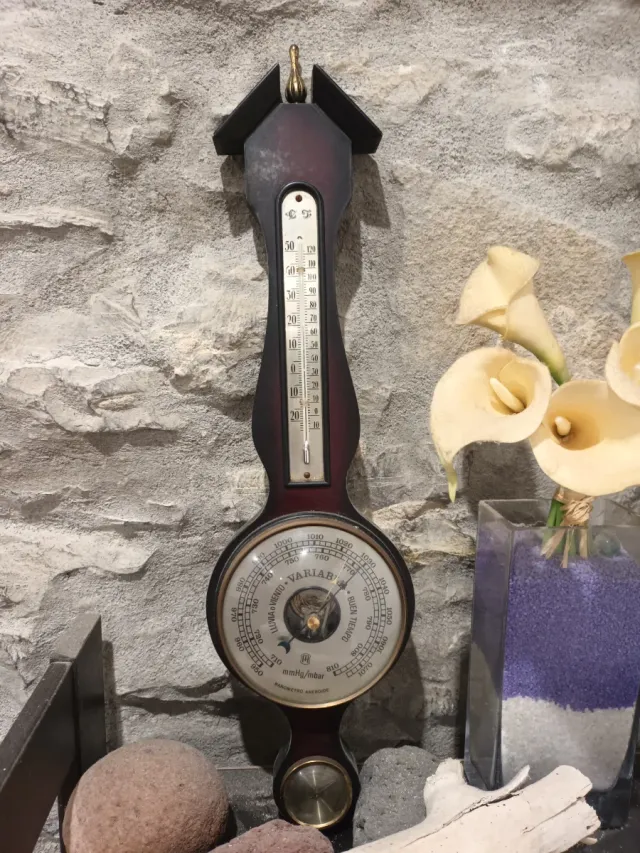 Termobarómetro de pared vintage