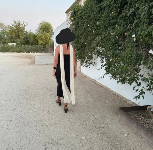 Vestido Nicole Negro y Blanco