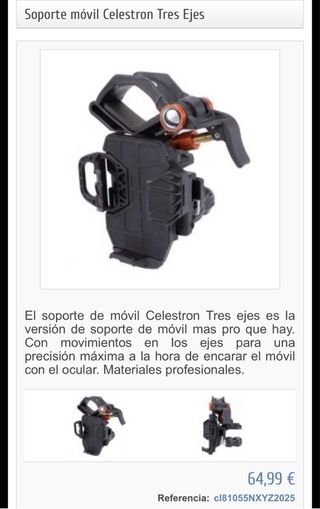 Adaptador Móvil Celestron NexYZ 3 Ejes