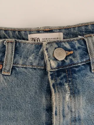 Shorts vaqueros Zara desgastados