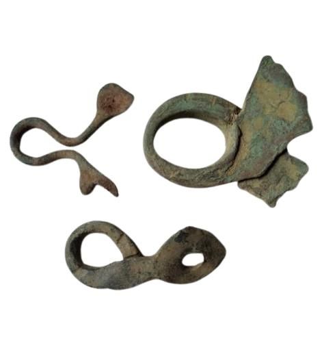 Lote 3 asas antiguas cobre bronce