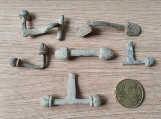 Lote pasadores broches antiguos cobre bronce