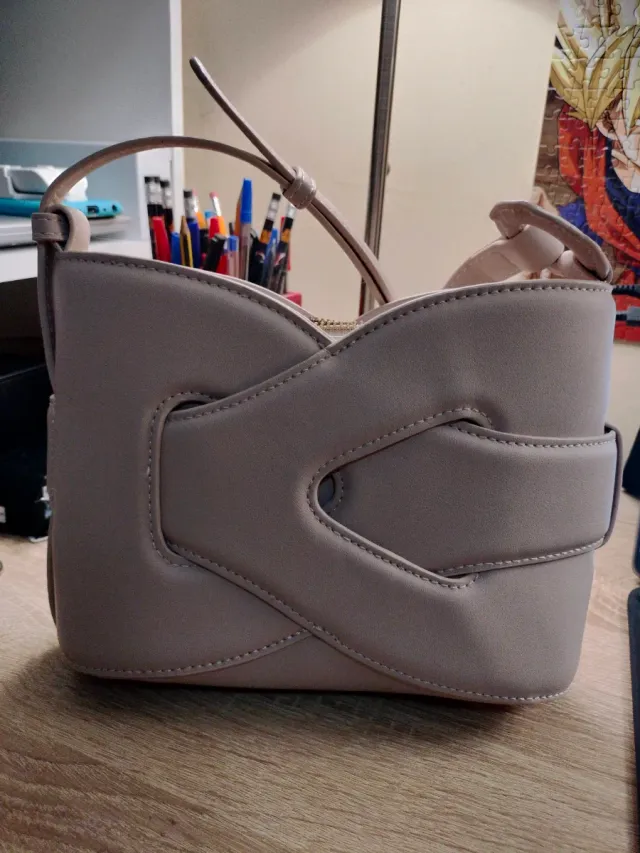 Bolso ACUYE pequeño mujer beige/gris