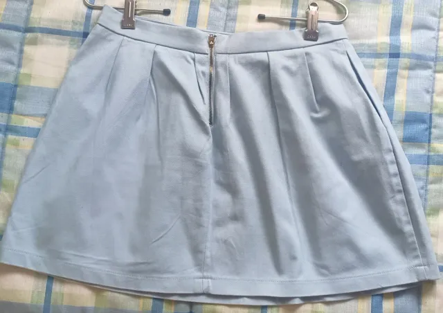 Falda Stradivarius azul claro mujer