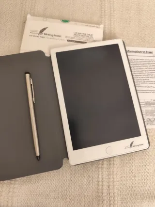 Tablet de escritura y dibujo + funda y bolígrafo