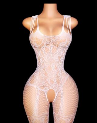 Lencería Sexy Encaje Blanco Talla Única