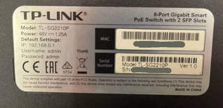 Switch TP-Link SG2210P Gigabit PoE 8 Puertos