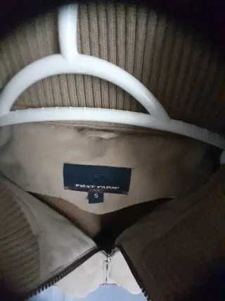 Chaqueta de cuero Phat Farm tipo aviador