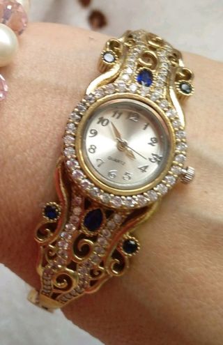 Reloj plata 925,oro y zafiros