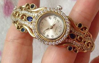 Reloj plata 925,oro y zafiros