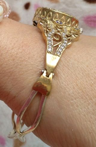 Reloj plata 925,oro y zafiros