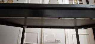 Mesa Escritorio Ikea Negro Madera y Metal