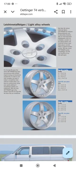 Llantas Oettinger RZ 5x112 en 18"