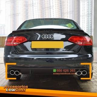 DIFUSOR TRASERO PARA AUDI A4 B8 DOBLE SALIDA ANCH