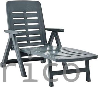 Tumbona Plegable Smeraldo con Ruedas Verde