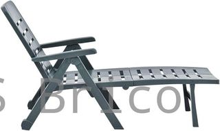 Tumbona Plegable Smeraldo con Ruedas Verde