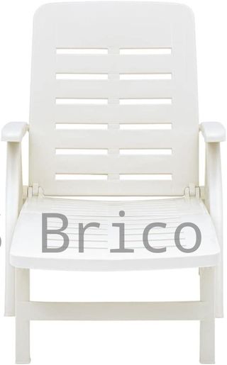 Tumbona Plegable Smeraldo con Ruedas Blanca