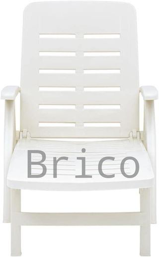 Tumbona Plegable Smeraldo con Ruedas Blanca