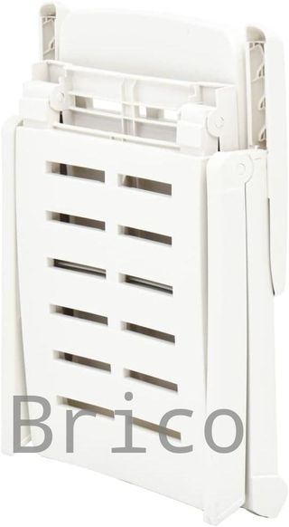 Tumbona Plegable Smeraldo con Ruedas Blanca