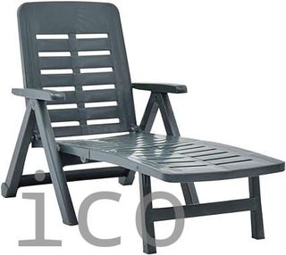 Tumbona Plegable Smeraldo con Ruedas Verde