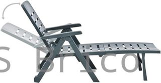 Tumbona Plegable Smeraldo con Ruedas Verde