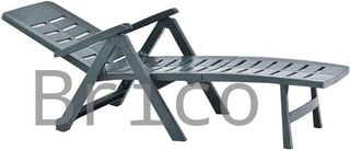 Tumbona Plegable Smeraldo con Ruedas Verde