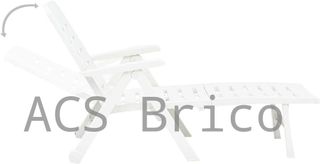 Tumbona Plegable Smeraldo con Ruedas Blanca