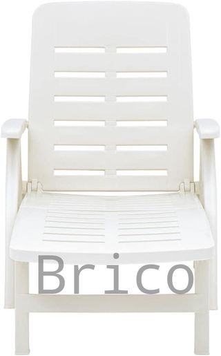 Tumbona Plegable Smeraldo con Ruedas Blanca