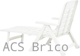 Tumbona Plegable Smeraldo con Ruedas Blanca
