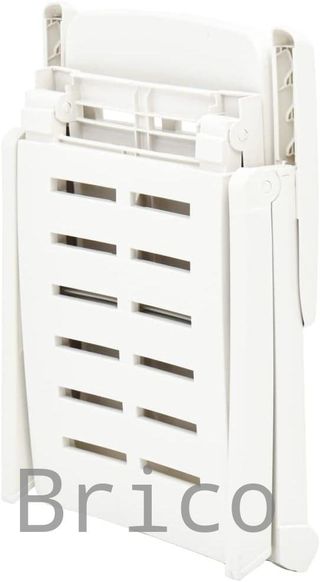 Tumbona Plegable Smeraldo con Ruedas Blanca