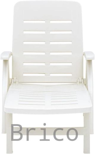 Tumbona Plegable Smeraldo con Ruedas Blanca