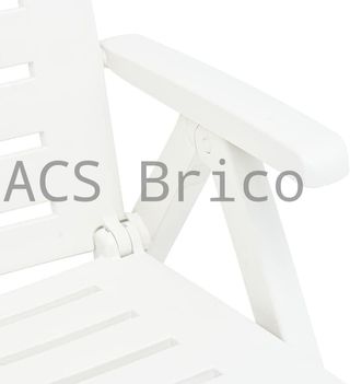 Tumbona Plegable Smeraldo con Ruedas Blanca