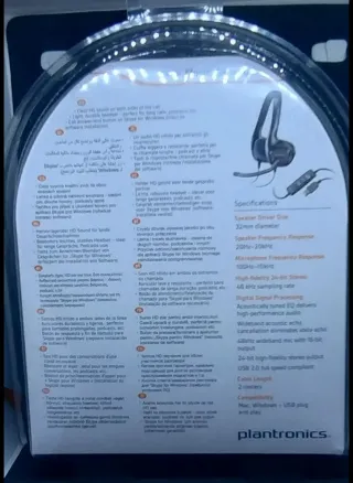 Plantronics 2cuffie usb modello 628 comandi a filo