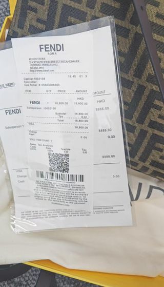 Borsa Fendi beige e marrone