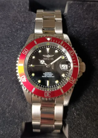 Reloj Invicta Pro Diver Automático Negro/Rojo