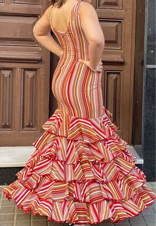 Traje de Flamenca Gitana Talla 4042 Elastico