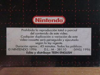 VHS Alto Riesgo Nintendo Promocional