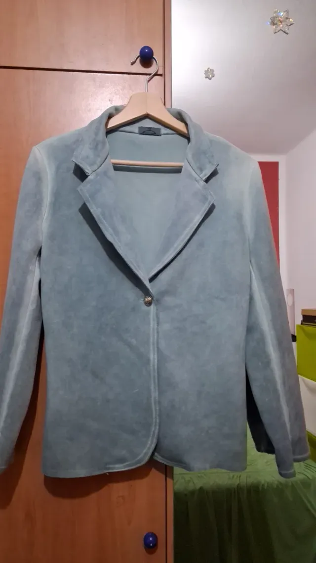 Blazer mujer verde azulado