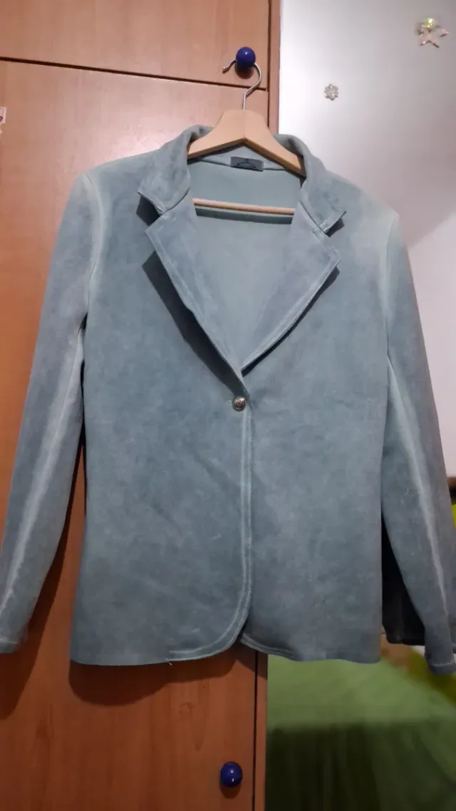 Blazer mujer verde azulado