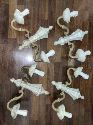 4 Applique Bronzo Dorato Firmate