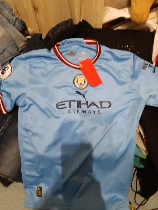 Camiseta Manchester City Puma Azul Chica