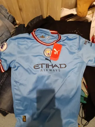 Camiseta Manchester City Puma Azul Chica