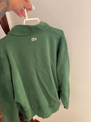Sudadera Lacoste verde con cremallera