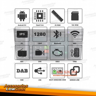 NAVEGADOR MULTIMEDIA ANDROID 11.0 GPS DVD, ESPECÍ